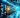 Brightly illuminated cryptocurrency mining data center filled with rows of servers and networking equipment