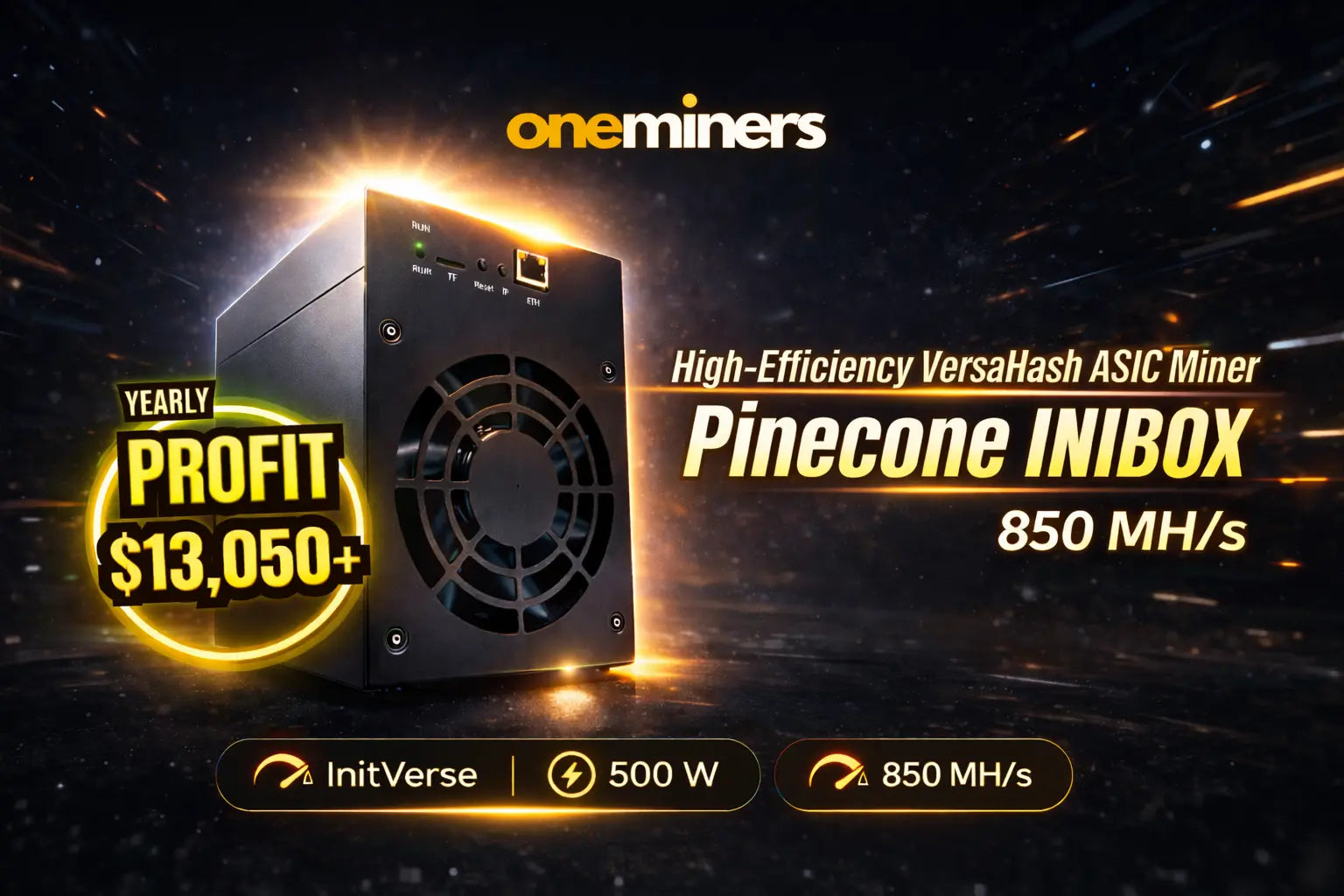 Next-Gen Pinecone INIBOX: 850 MH/s Miner for InitVerse (INI), Only 500