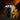 ASIC miner with a large yellow percentage symbol in front of a dark server room background