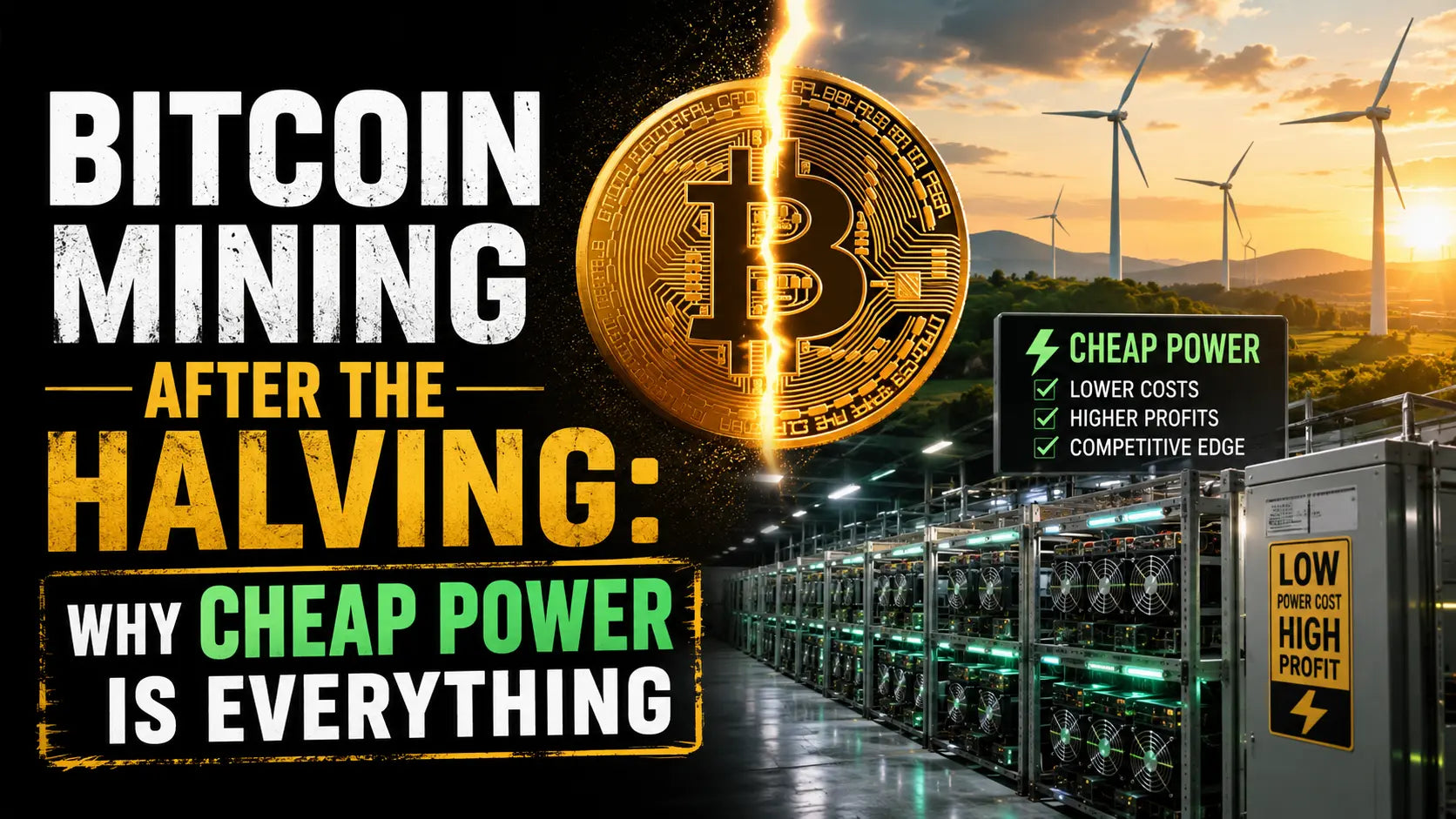 Bitcoin Mining After the Halving: Why Cheap Power Is Everything | OneMiners