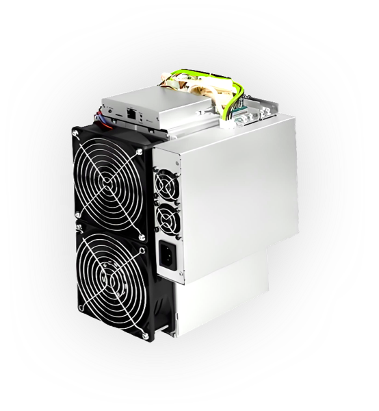 VolcMiner D1 crypto miner with dual cooling fans.