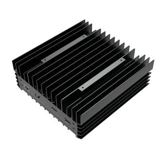 IceRiver AL0 – 400 GH/s compact ASIC miner with a black passive cooling heatsink and Ethernet connectivity.