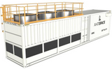 Container with a rooftop structure labeled 'ANTSPACE' on a white background
