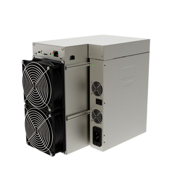 IceRiver AL3 cryptocurrency miner, a silver-colored device with dual large cooling fans on the front.